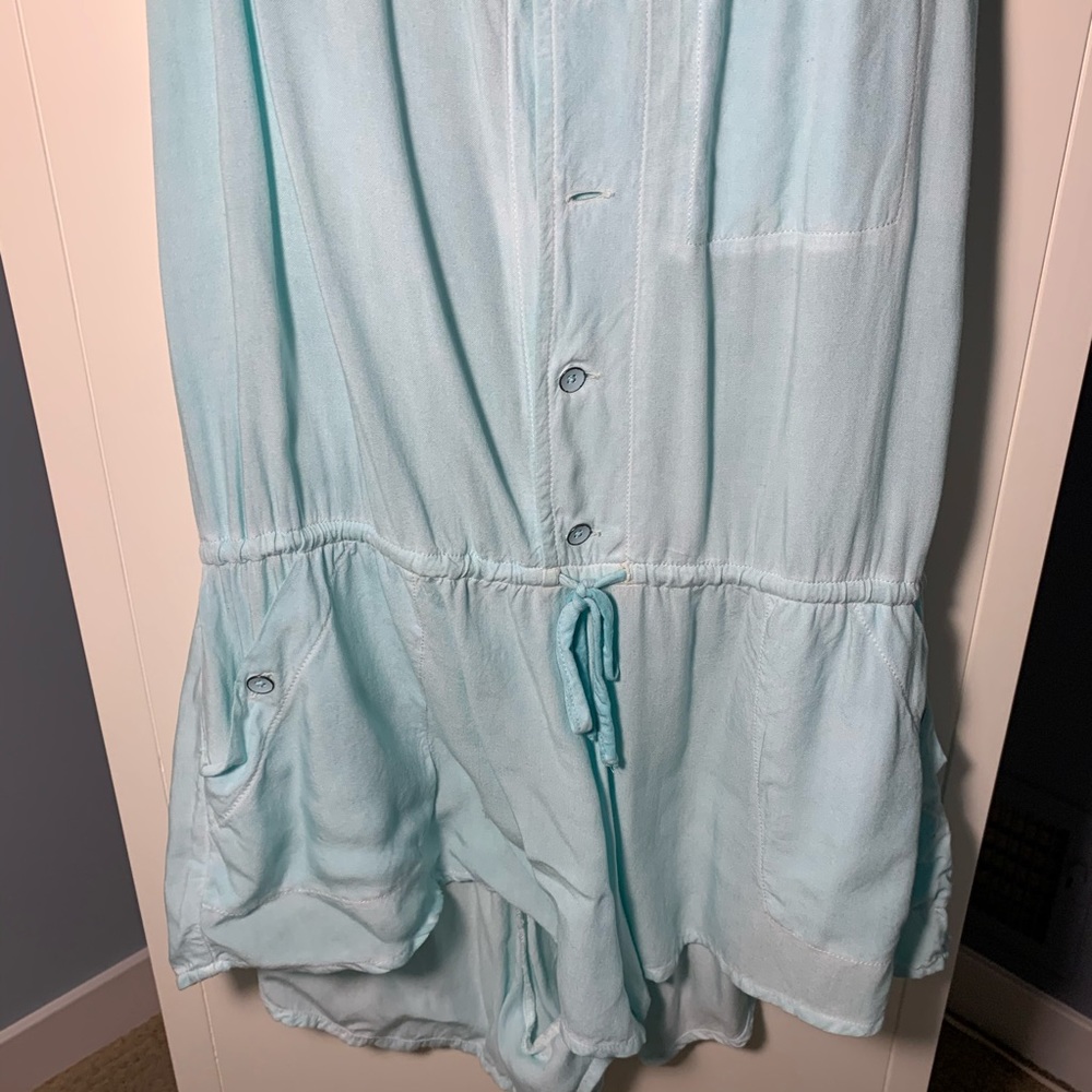 Aritzia TNA | Bright Aqua Light Romper | Size Small - Picture 7 of 10